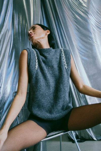 Copenhagen Muse CMIBRA Weste mit Glitzerdetails