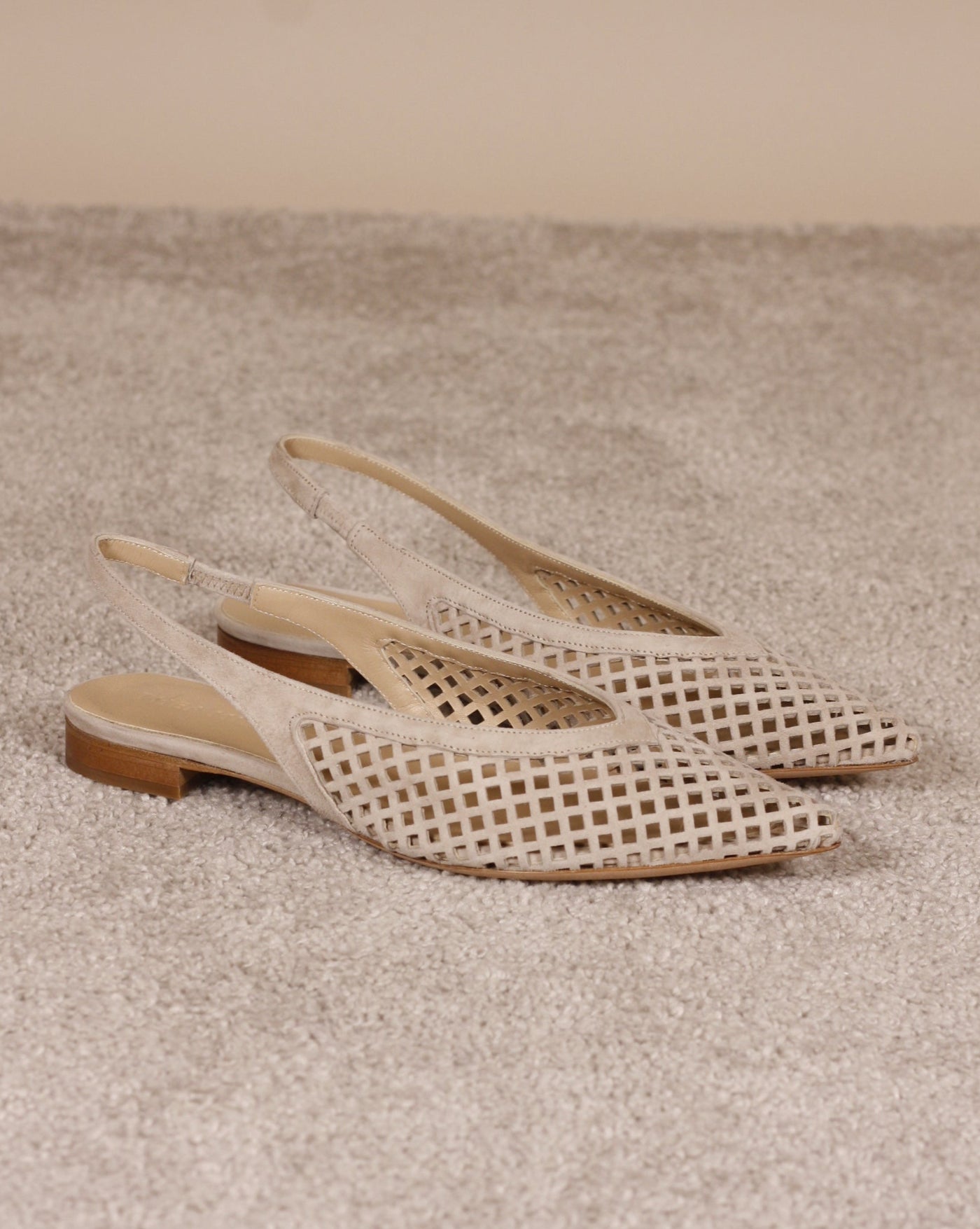 Thea Mika Sling Ballerina Beige Velours