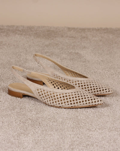 Thea Mika Sling Ballerina Beige Velours