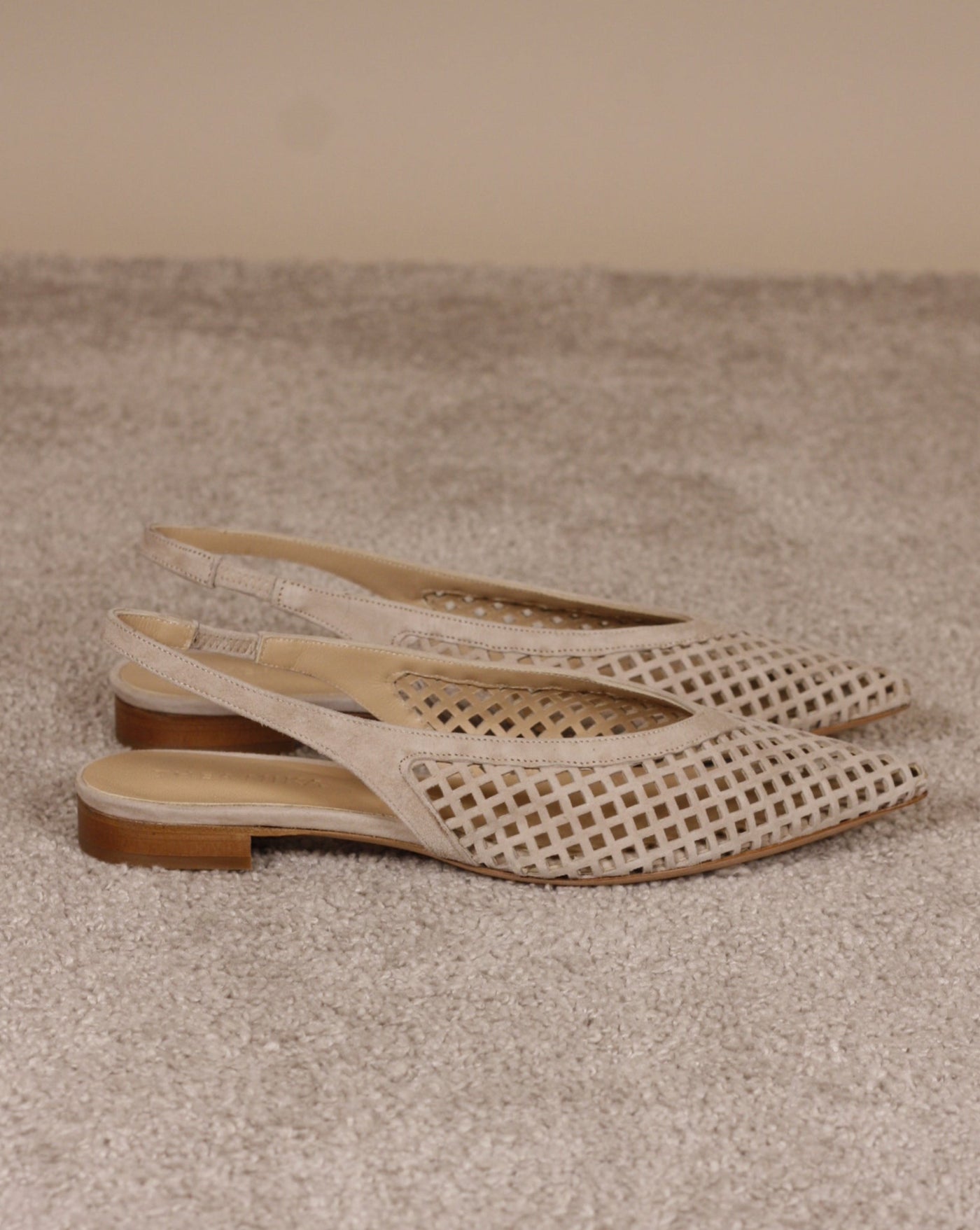 Thea Mika Sling Ballerina Beige Velours
