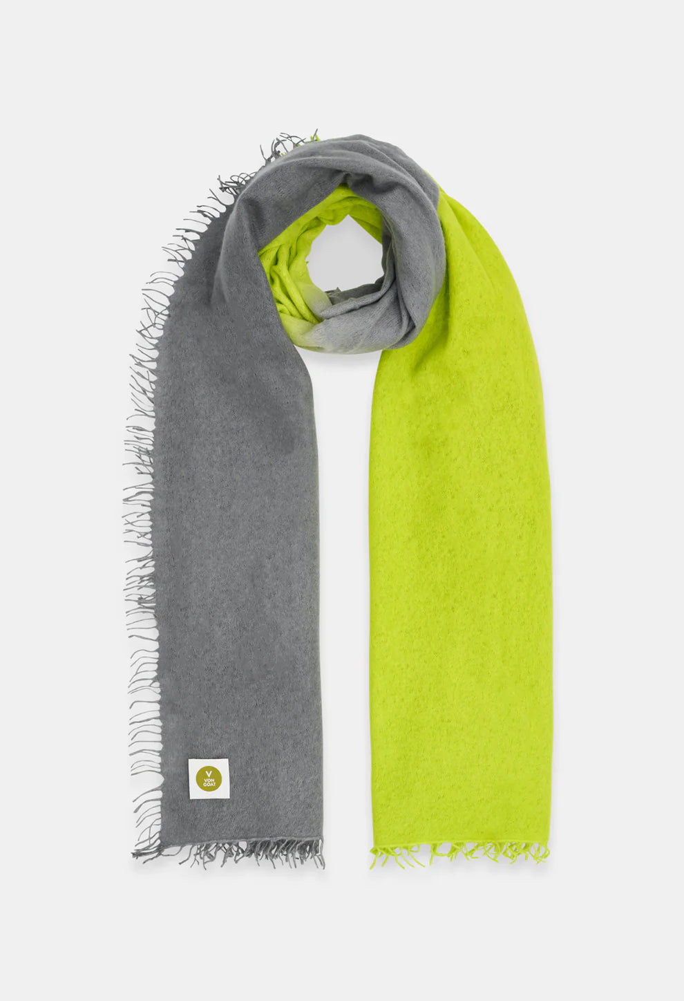 V von Goat Kaschmirschal Tie Dye Shade/Neon Yellow