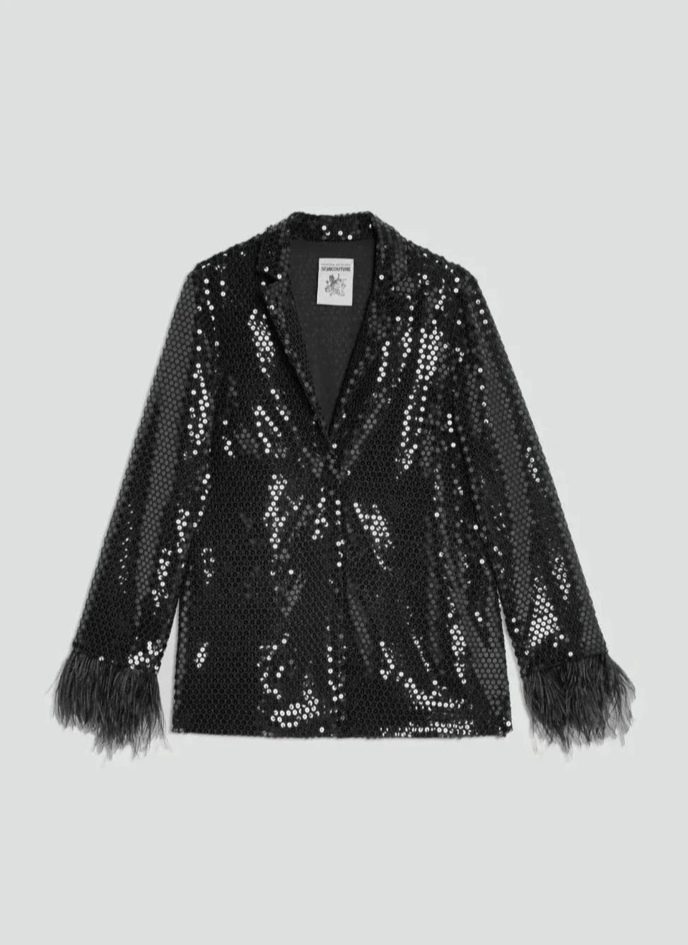 Semicouture Blazer Rosalie mit Federn und Pailletten