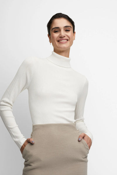 Cinque Rollkragenpullover Cinanno Wollweiss