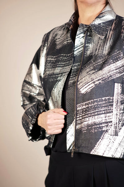 Sem per Lei Jeans Blouson Silber