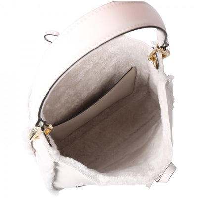 Abro Cross body Tasche RAQUEL big Lammfell beige