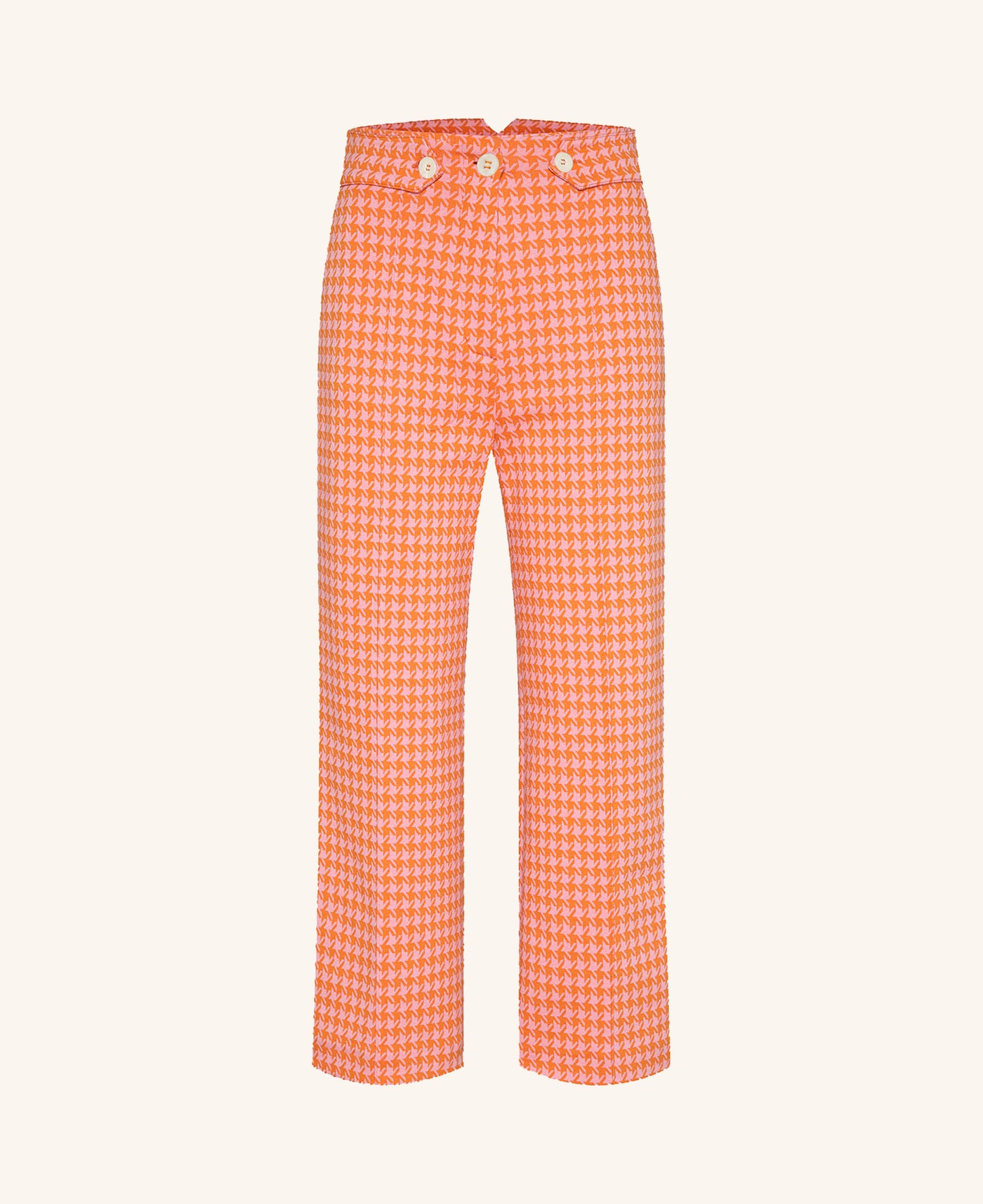 Sem Per Lei Culotte Hahnentrittmuster Orange/Rosa