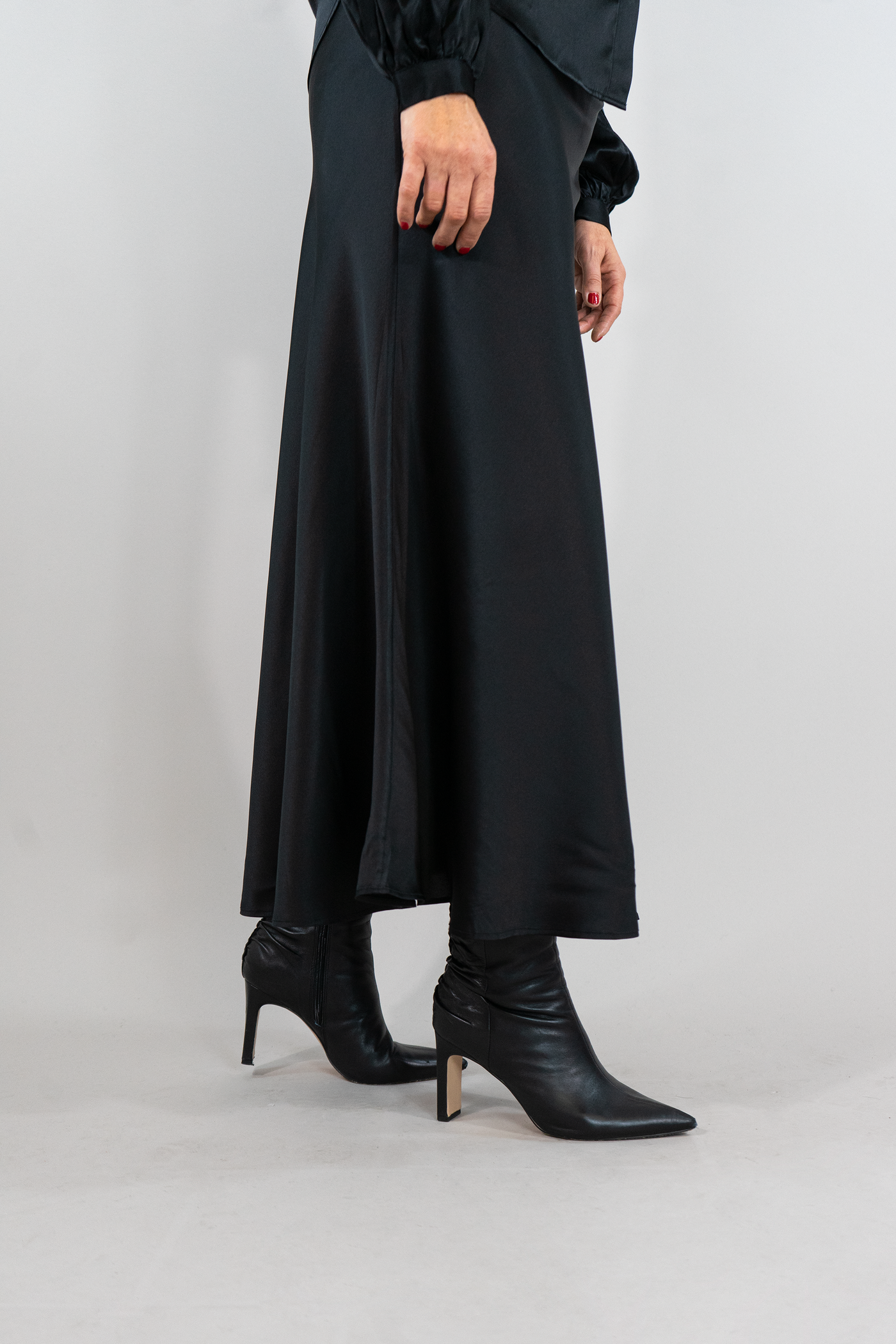 Charlotte Sparre Seidenrock Mermaid Skirt Solid Black