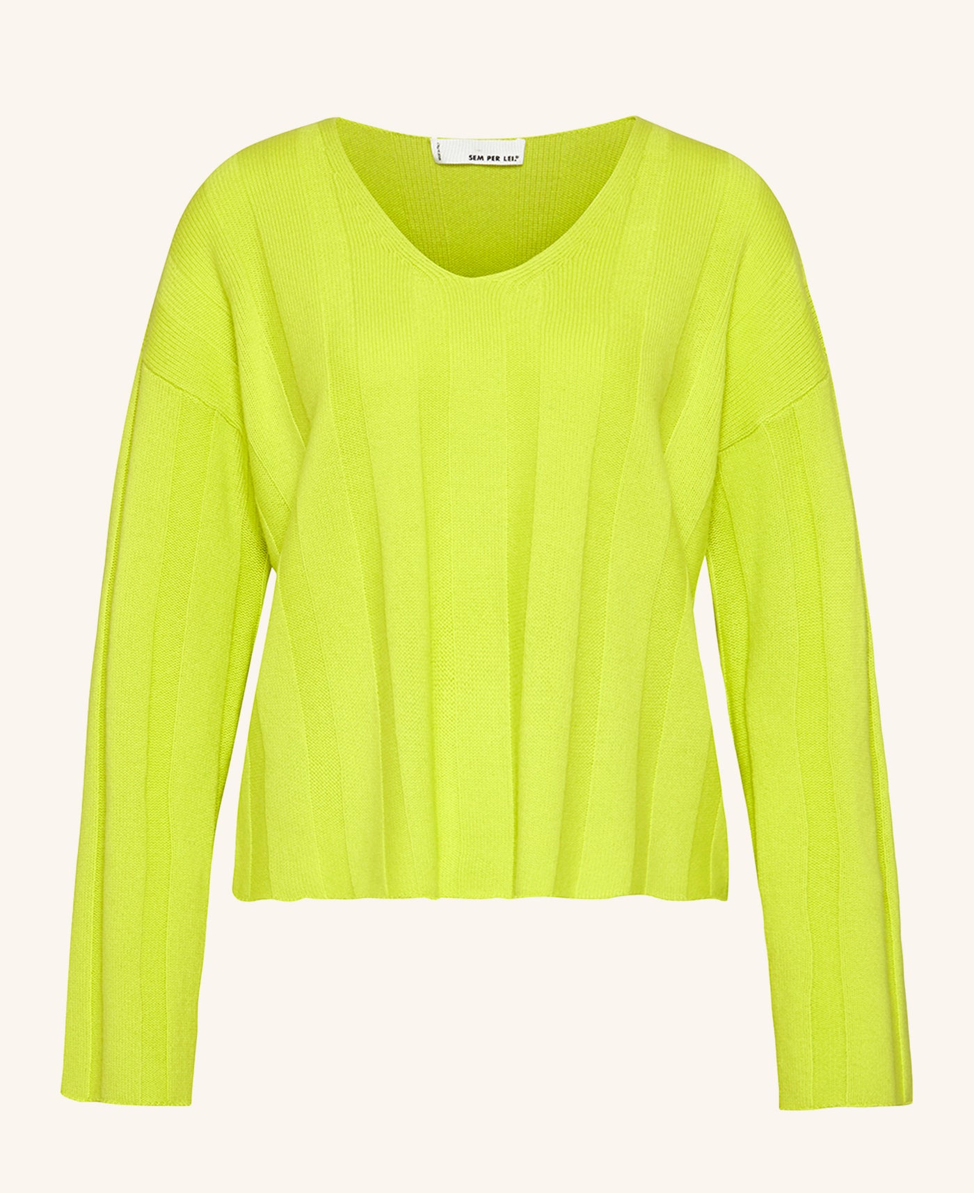 Sem Per Lei Strickpulli Neongelb