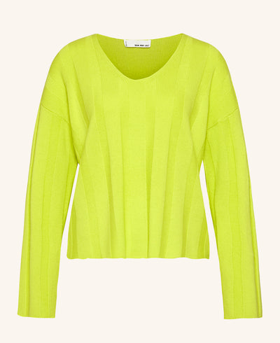 Sem Per Lei Strickpulli Neongelb