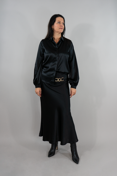 Charlotte Sparre Seidenbluse Simple Shirt Solid Black