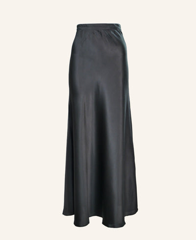 Charlotte Sparre Seidenrock Mermaid Skirt Solid Black