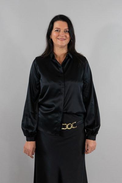Charlotte Sparre Seidenbluse Simple Shirt Solid Black