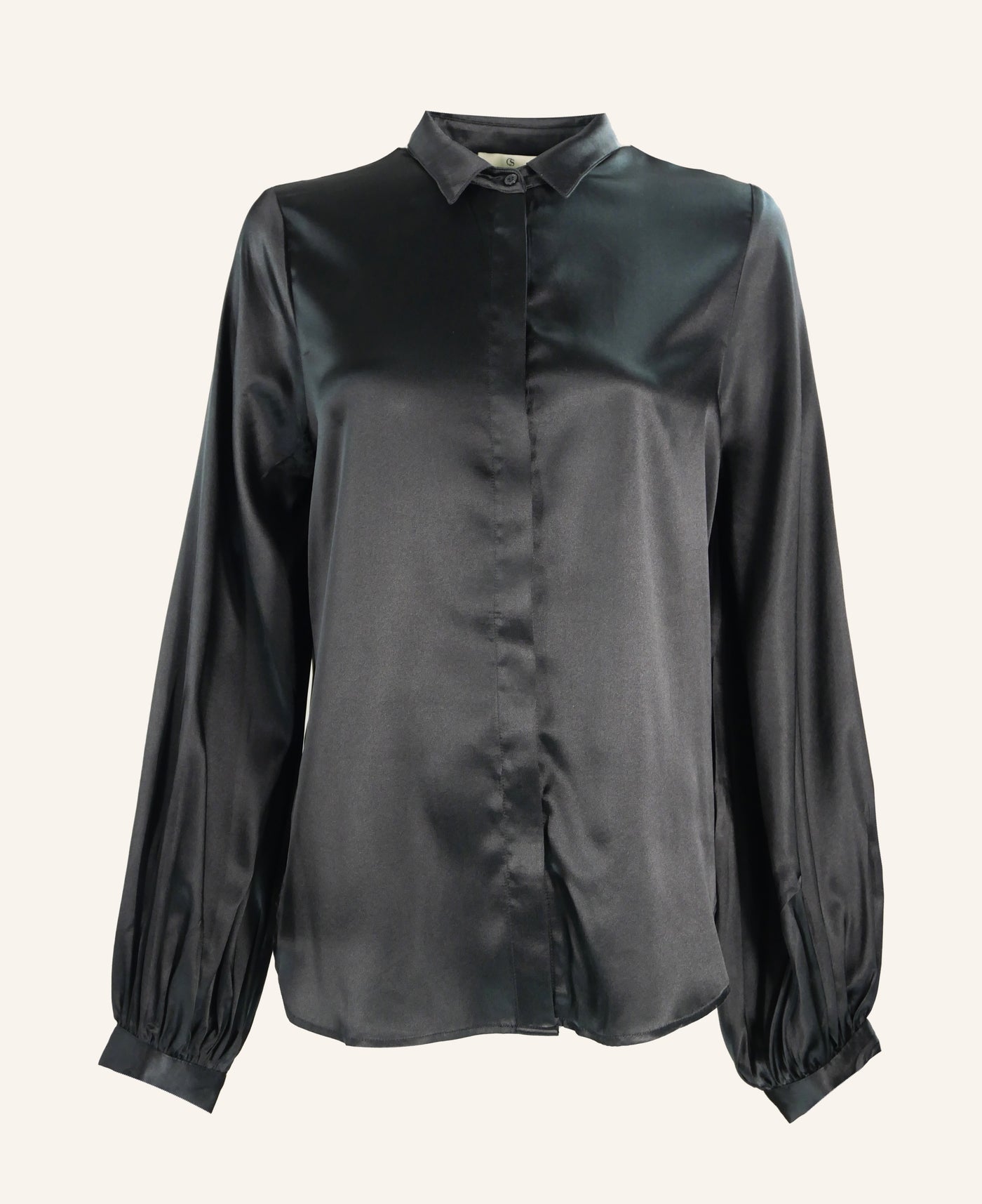 Charlotte Sparre Seidenbluse Simple Shirt Solid Black