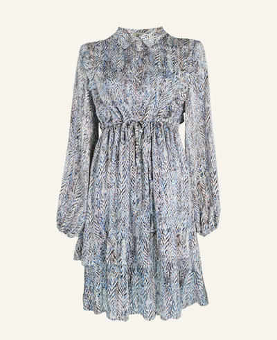 Minikleid Zebra Blau