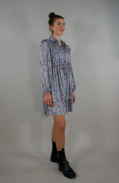 Minikleid Zebra Blau