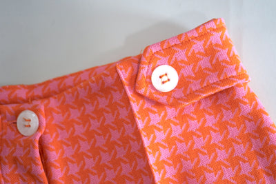 Sem Per Lei Culotte Hahnentrittmuster Orange/Rosa