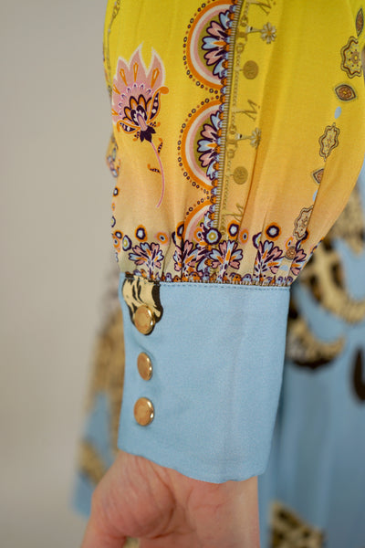 Mucho Gusto Hemdblusenkleid Louvain 034 Paisley Leopard