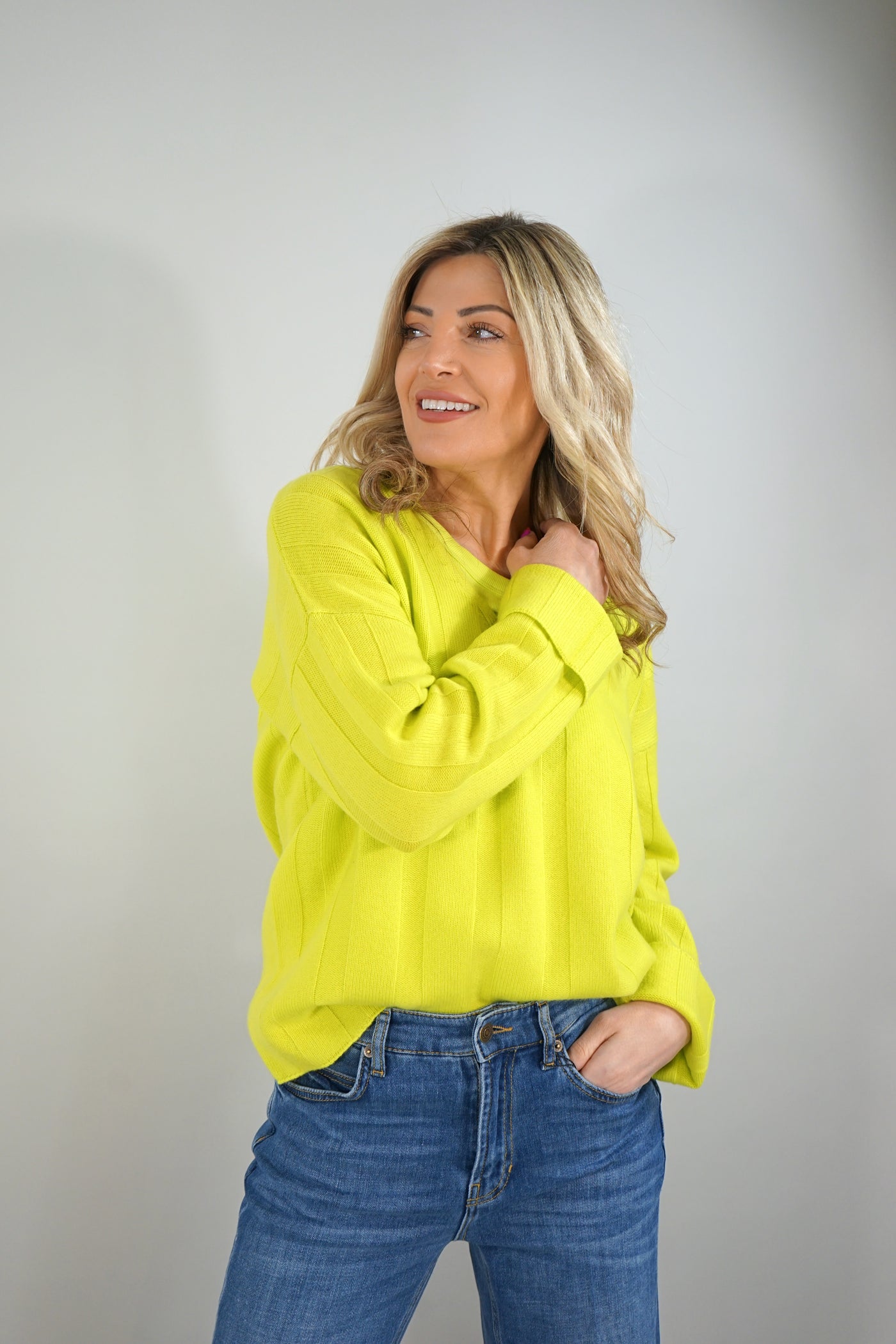 Sem Per Lei Strickpulli Neongelb
