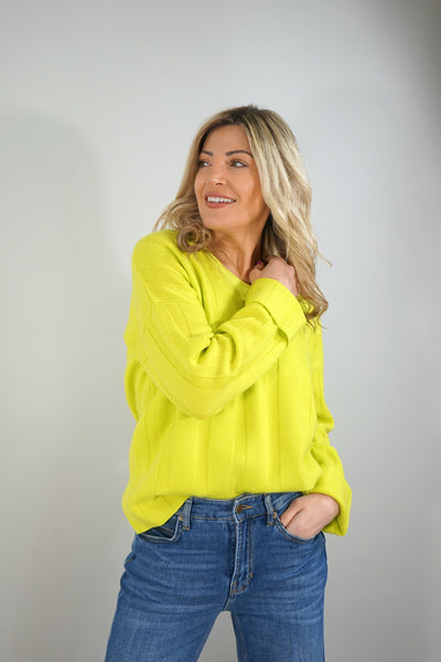 Sem Per Lei Strickpulli Neongelb