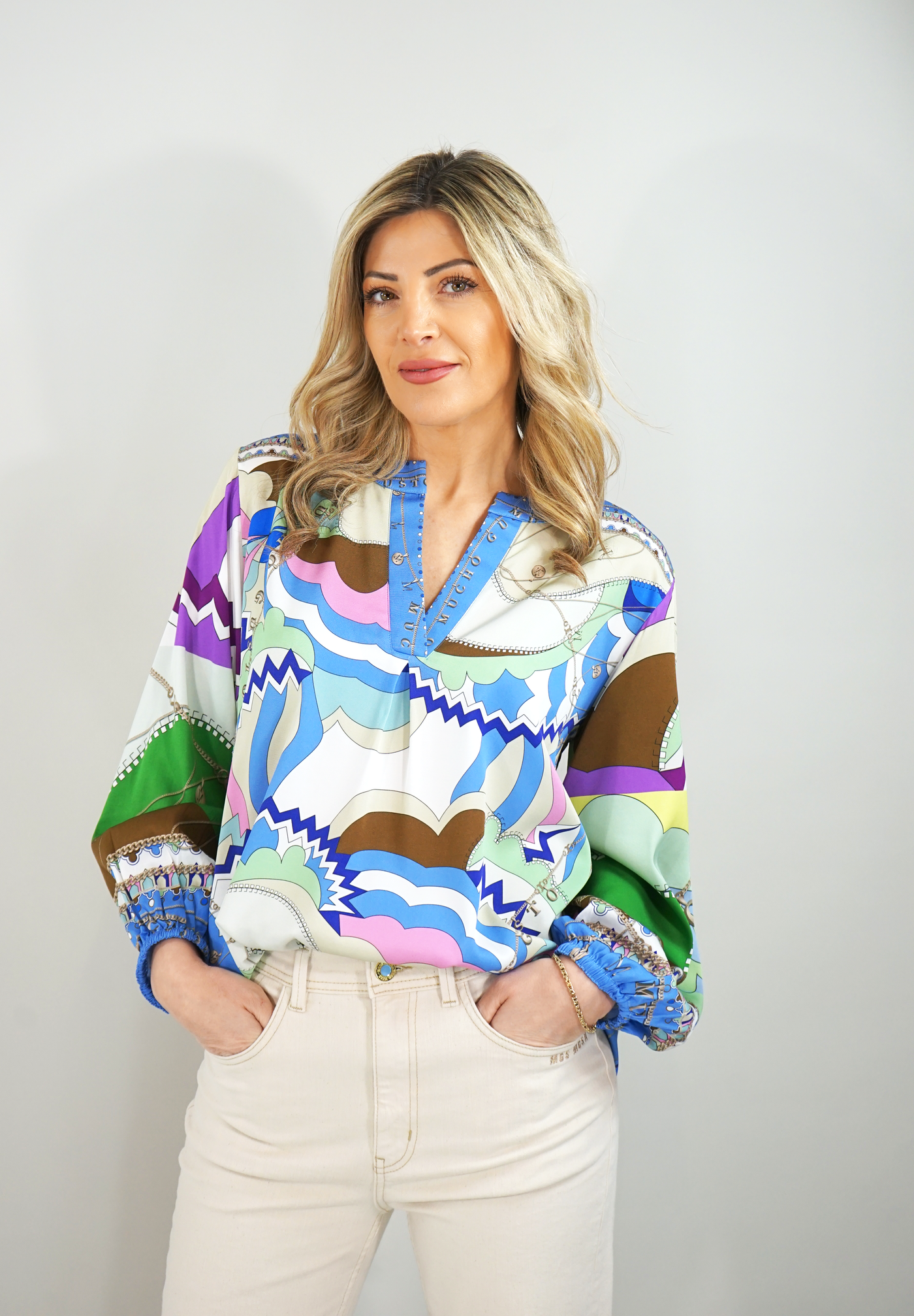 Mucho Gusto Bluse Barcelona Balloon Sleeve