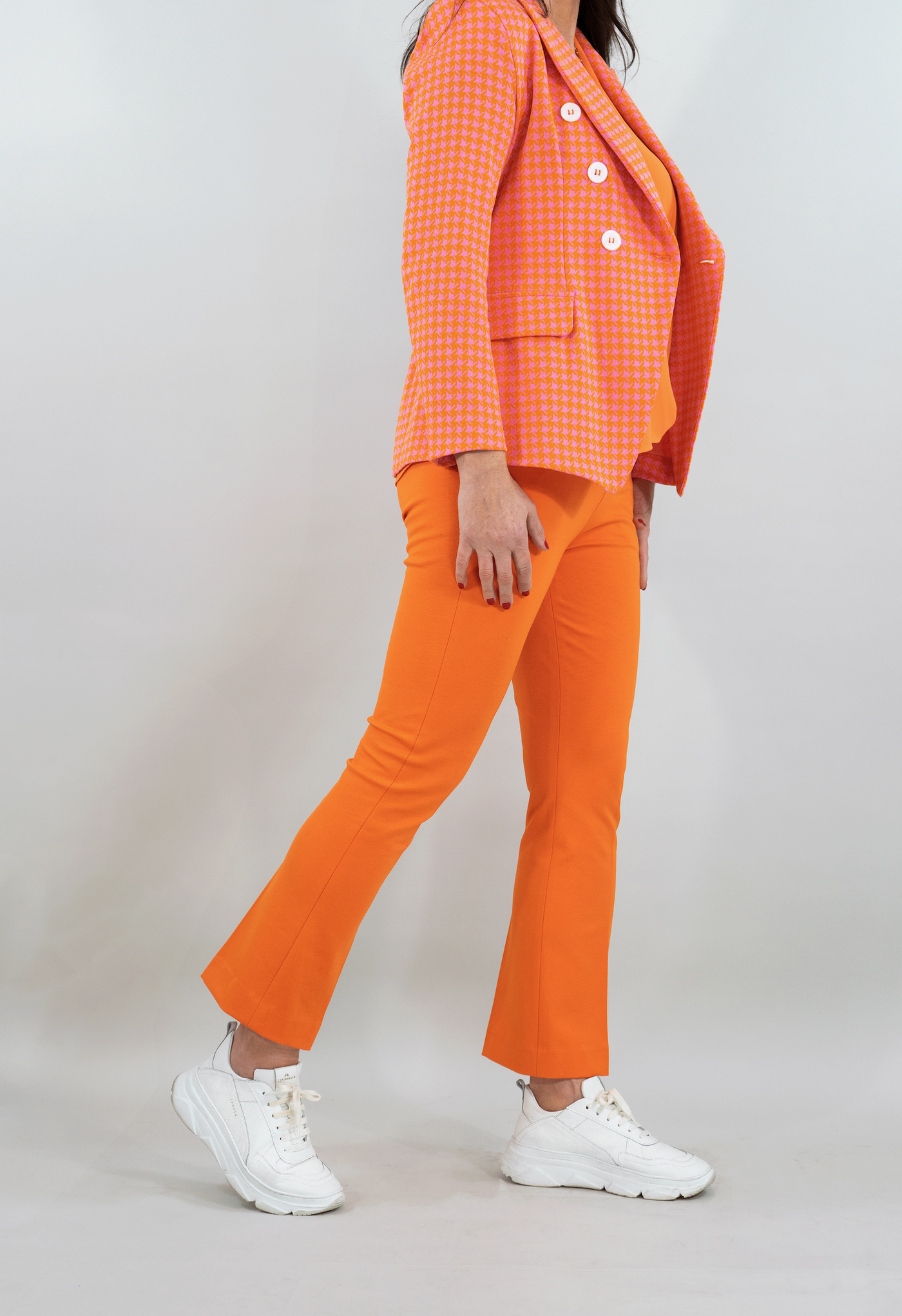 Sem Per Lei Bundfaltenhose Orange