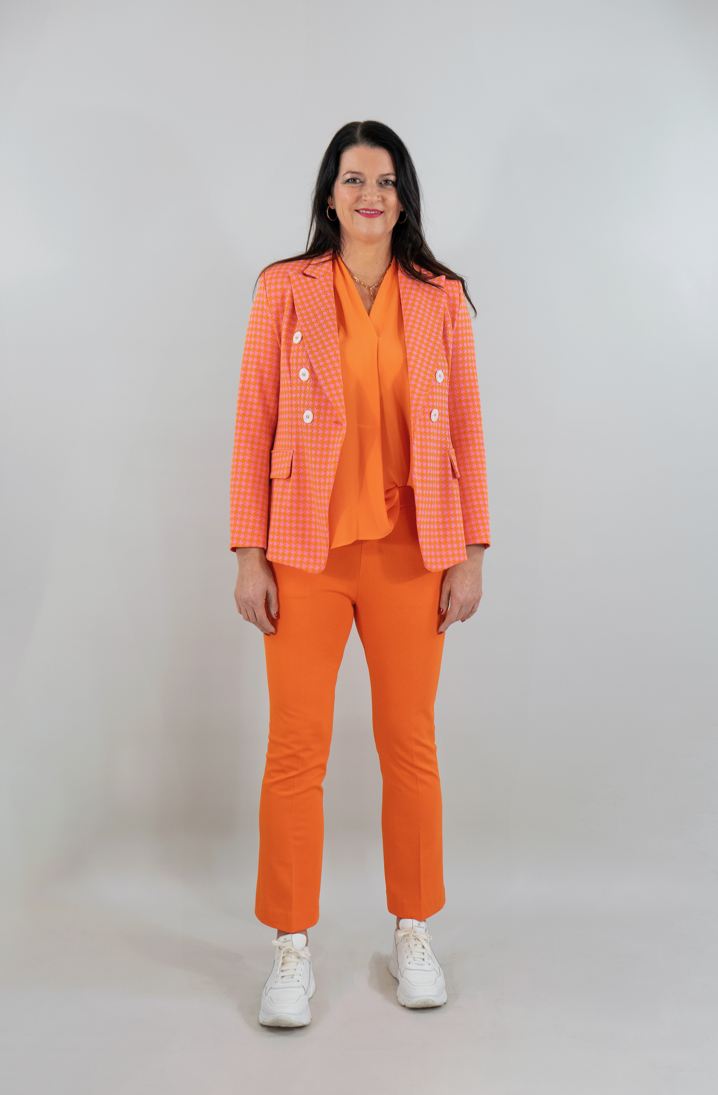 Sem Per Lei Bundfaltenhose Orange