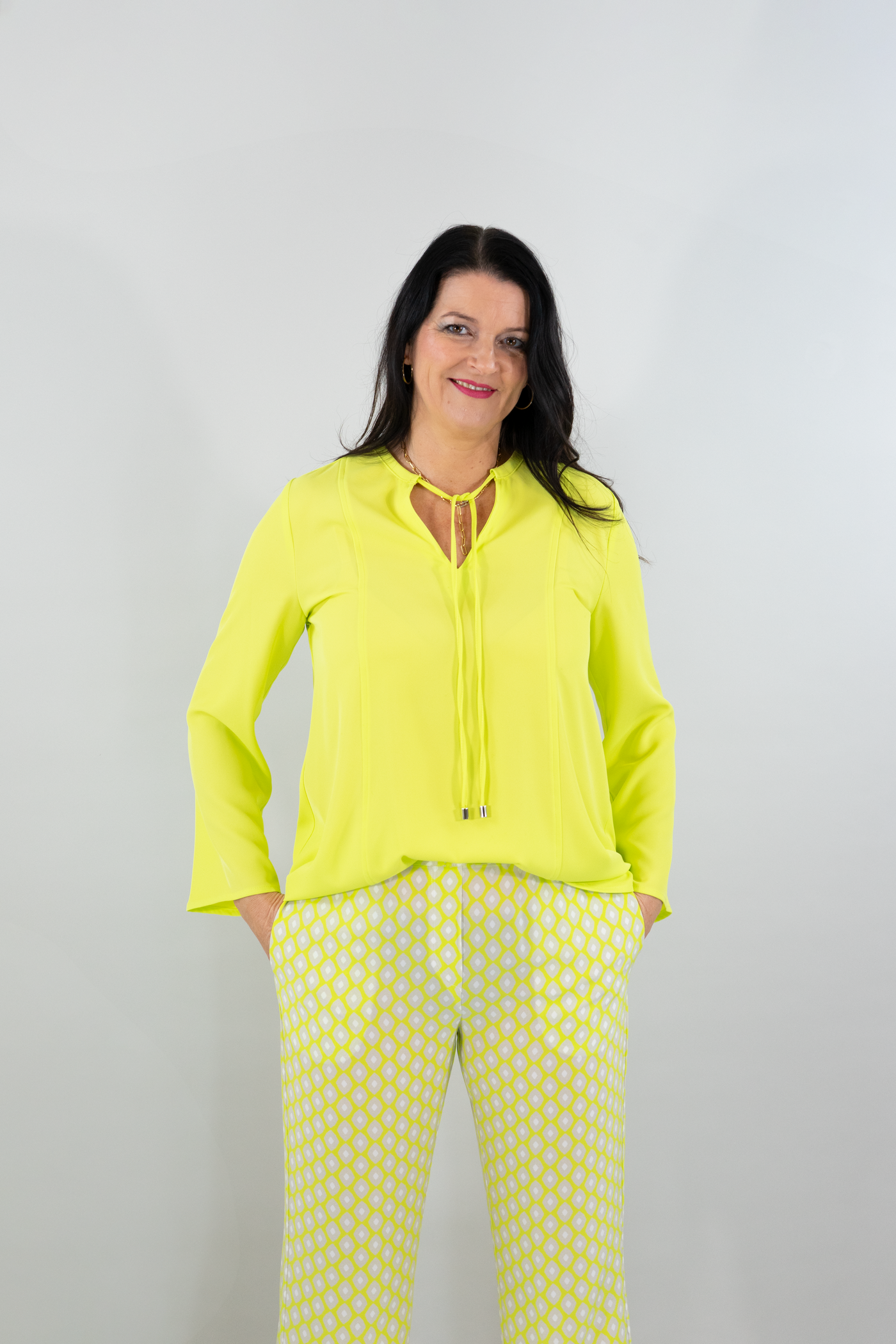Sem per Lei Marlenehose mit Muster