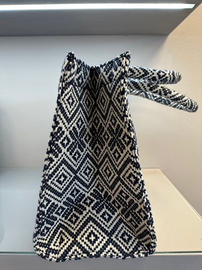 Anokhi Tasche Book Tote Large blue Muster