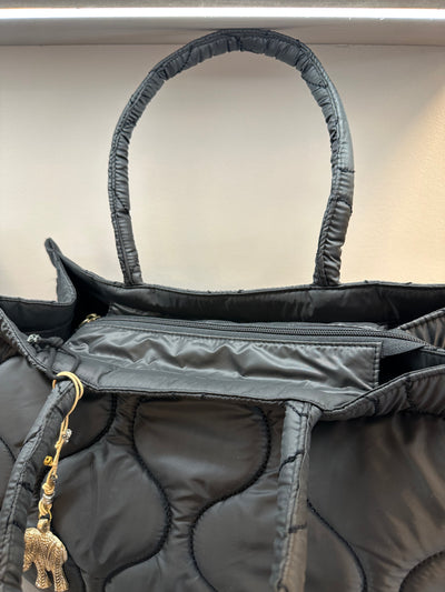 Anokhi Tasche Book Tote Nylon Quilted black