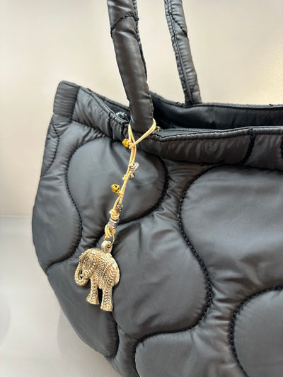 Anokhi Tasche Book Tote Nylon Quilted black