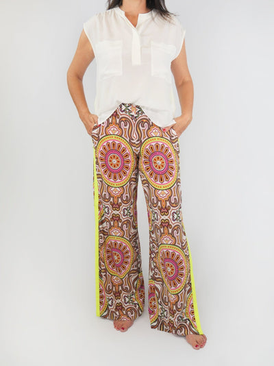 Be Mystique Seidenhose Tulum Print