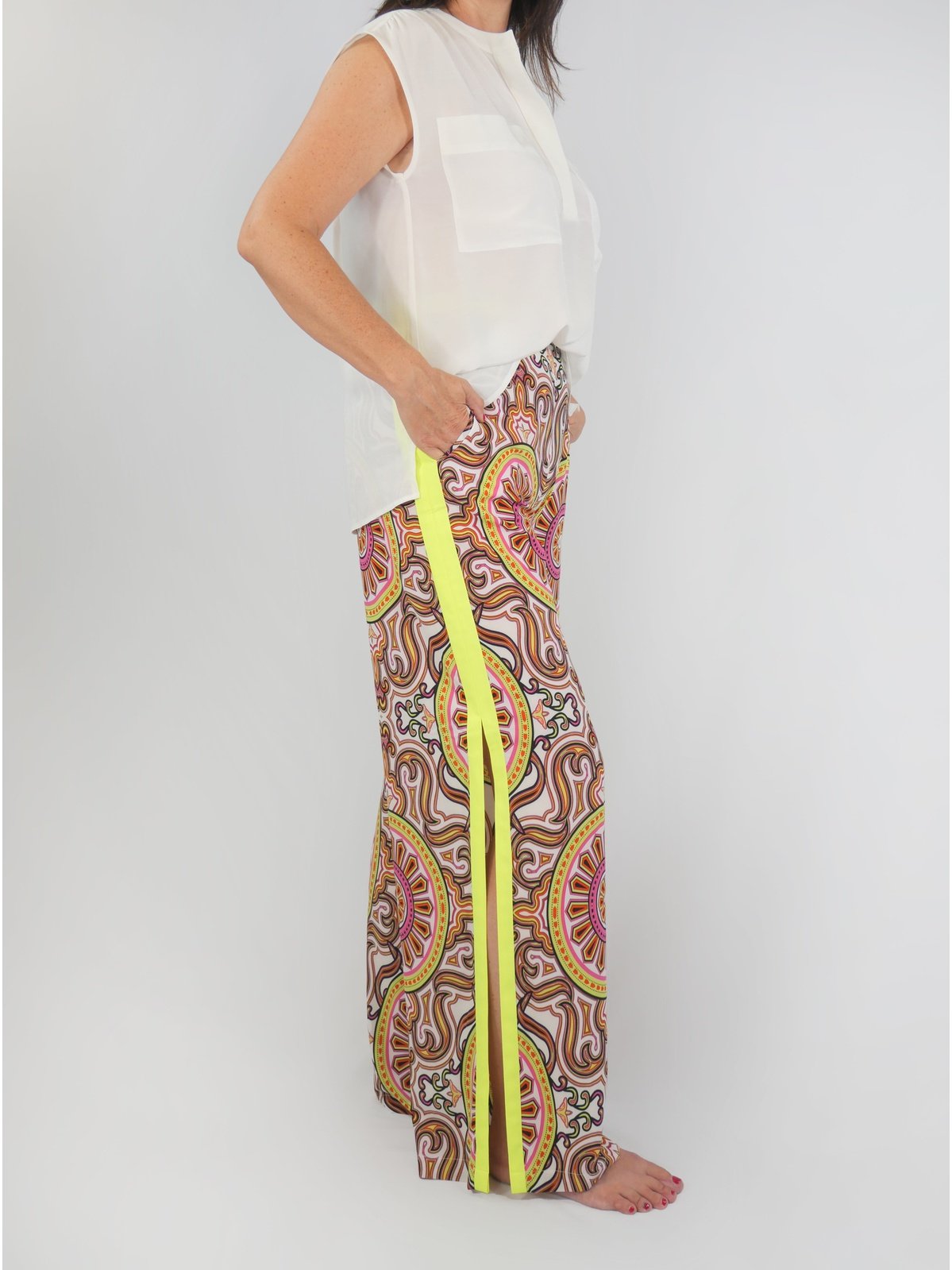 Be Mystique Seidenhose Tulum Print