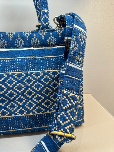 Anokhi Tasche Book Tote Small royal blue