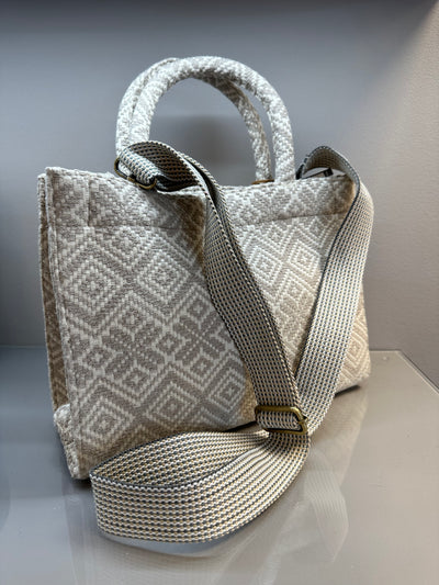 Anokhi Tasche Book Tote Small Muster beige
