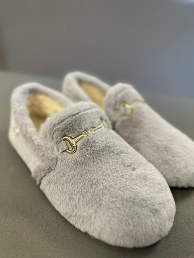 Espadrij Hausschuh Ballerine Cozy grau