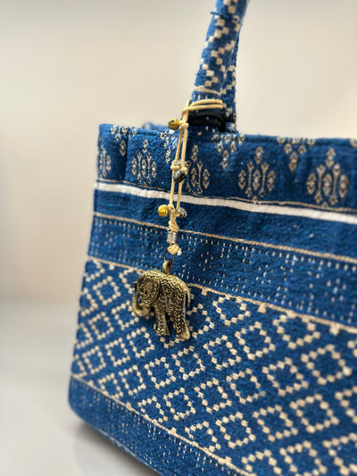 Anokhi Tasche Book Tote Small royal blue