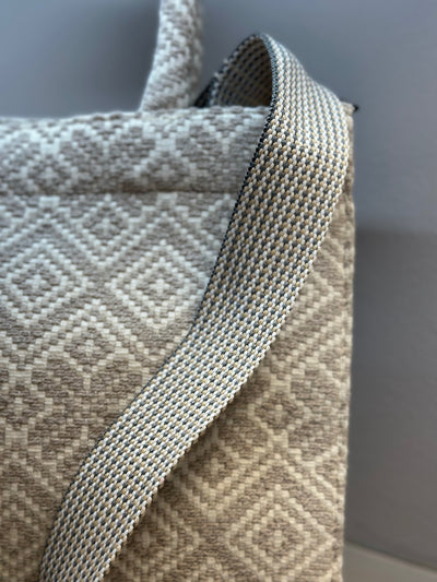 Anokhi Tasche Book Tote Small Muster beige